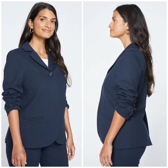NWT Universal Standard Janelle Tailored Ponte Blazer Black $198 Large (22-24) - Picture 3 of 12